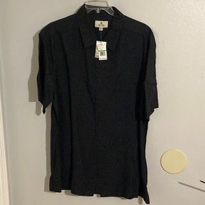 A black button down perception LT shirt